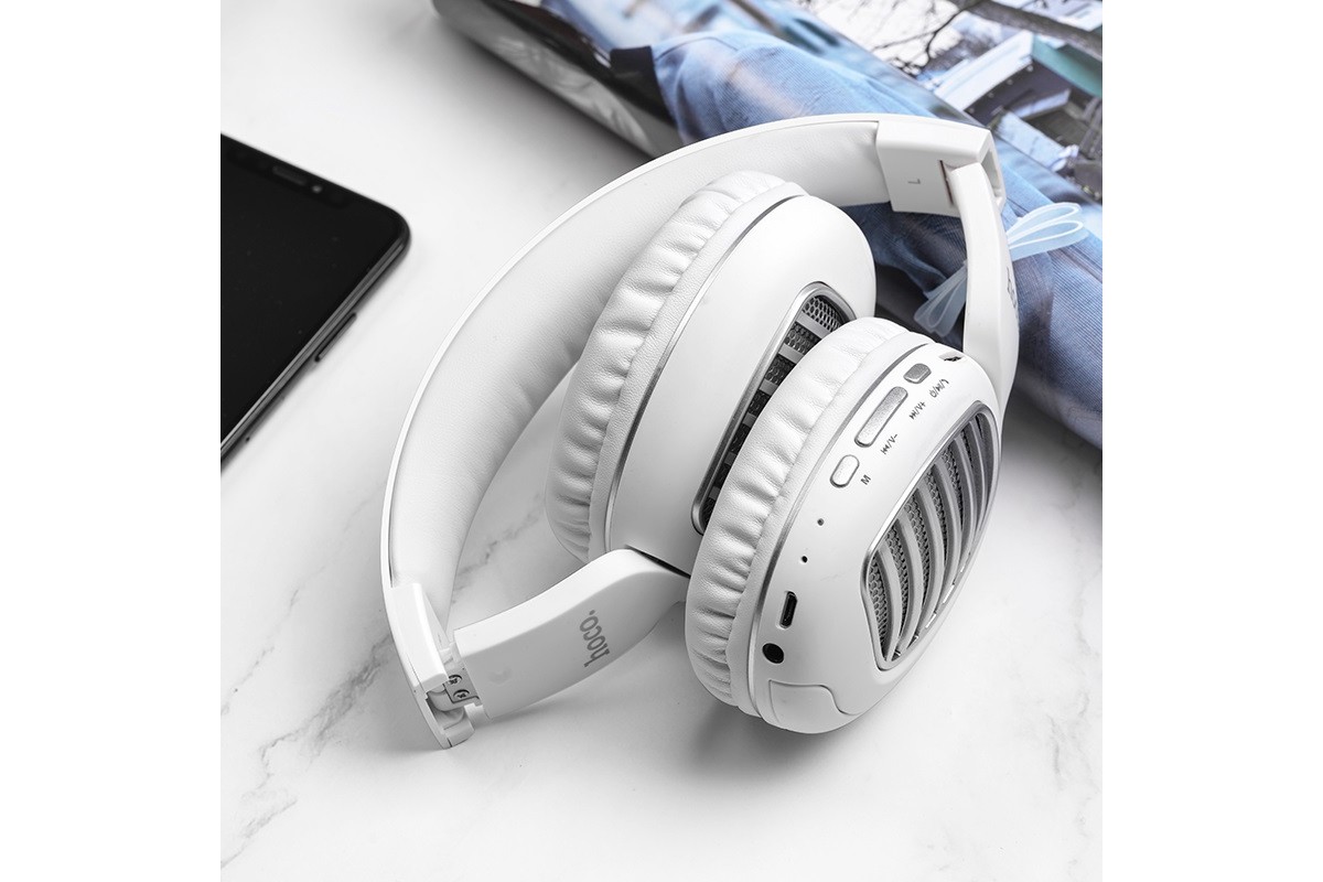 Беспроводные внешние наушники HOCO W23 Briliant sound wireless headphones белый