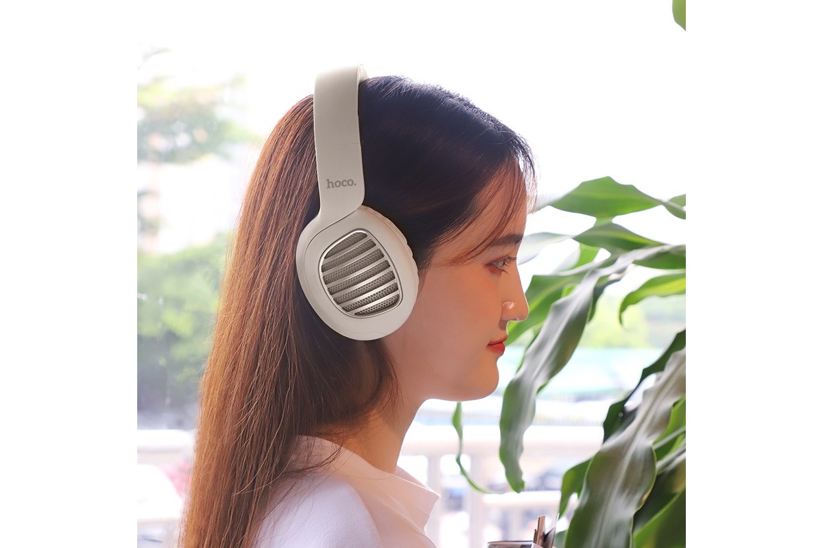 Беспроводные внешние наушники HOCO W23 Briliant sound wireless headphones белый