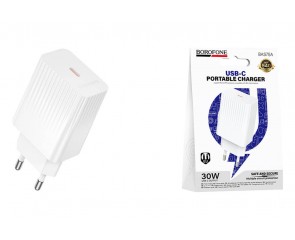 Сетевое зарядное устройство USB-C BOROFONE BAS75A Source PD30W зарядное устройство (EU) белые