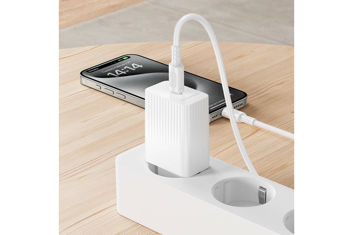 Сетевое зарядное устройство USB-C BOROFONE BAS75A Source PD30W зарядное устройство (EU) белые