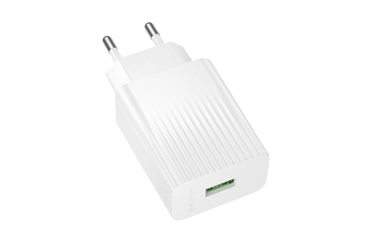 Сетевое зарядное устройство USB BOROFONE BAS72A Source QC3.0  (EU) белый