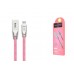 Кабель USB micro USB HOCO U9 Zinc Alloy Jelly Knitted cable (розовый) 1 метр