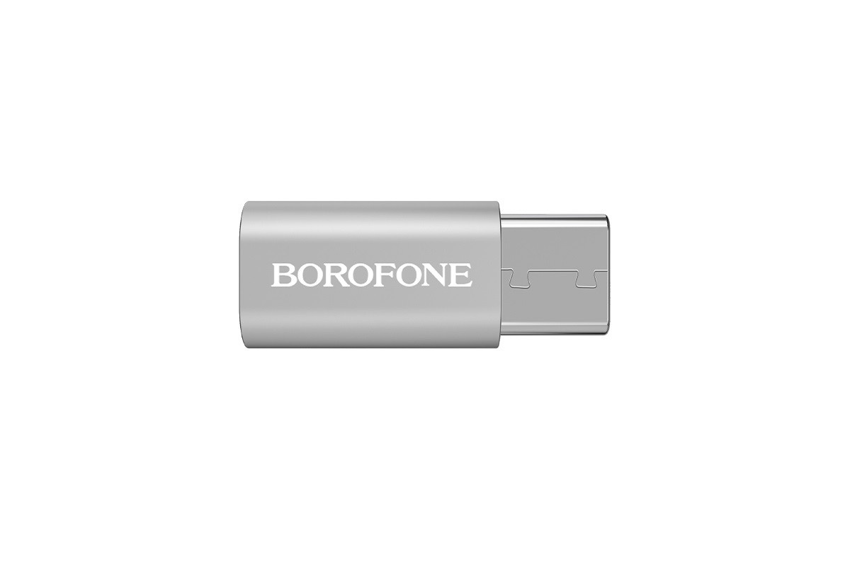 Переходник BOROFONE BV4 с разъема кабеля micro USB на разъем USB Type-C