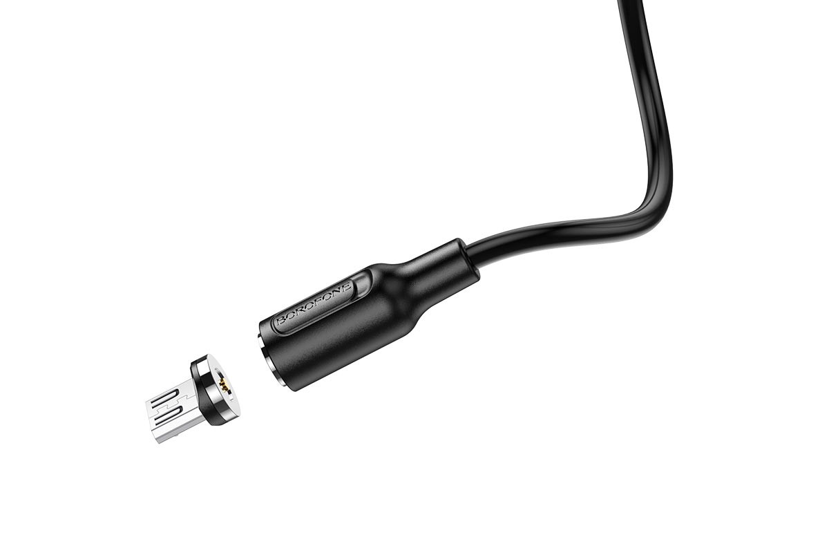 Кабель USB micro USB BOROFONE BOROFONE BX41 Amiable magnetic charging data cable (черный) 1 метр