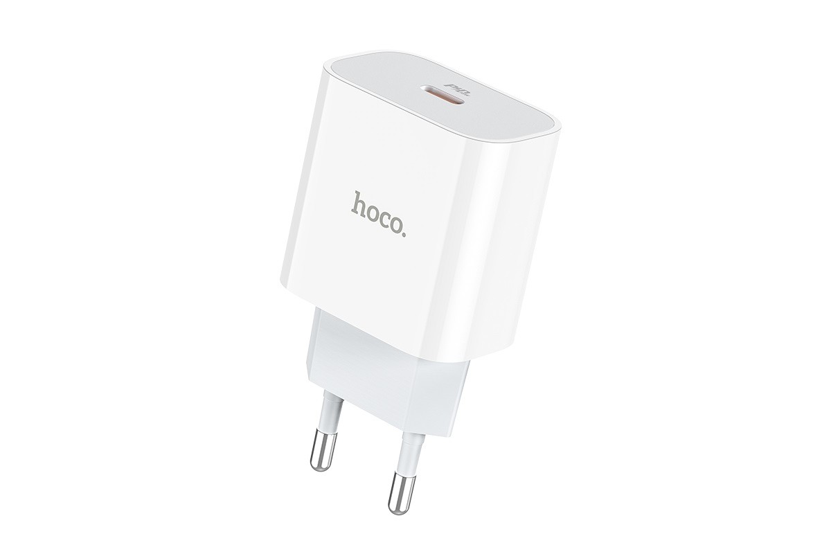 Сетевое зарядное устройство Type-C 20W Speed charger PD HOCO C76А белый (для iPhone 11-12 серий)