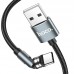 Кабель USB HOCO U94 Universal rotating magnetic charging cable for Type-C (черный) 1 метр