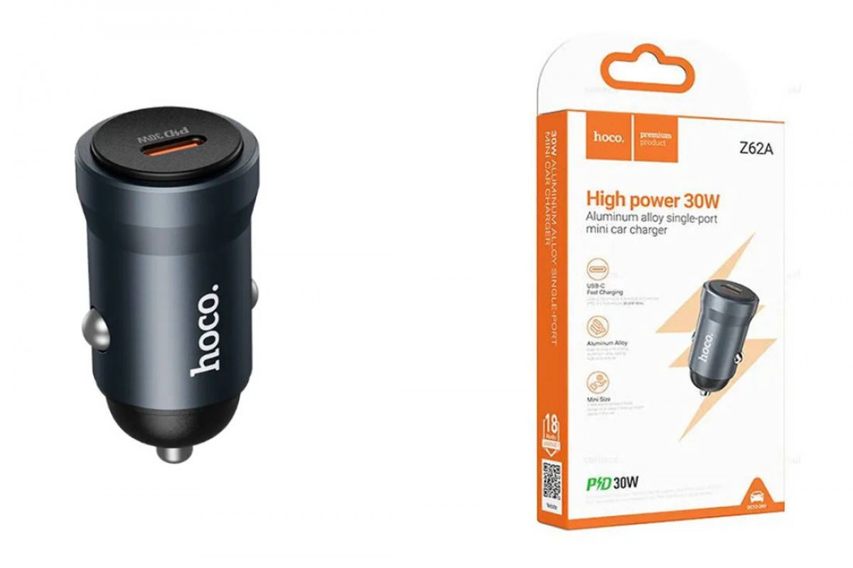 Автомобильное зарядное устройство АЗУ USB HOCO Z62A Energy PD30W (металлик)