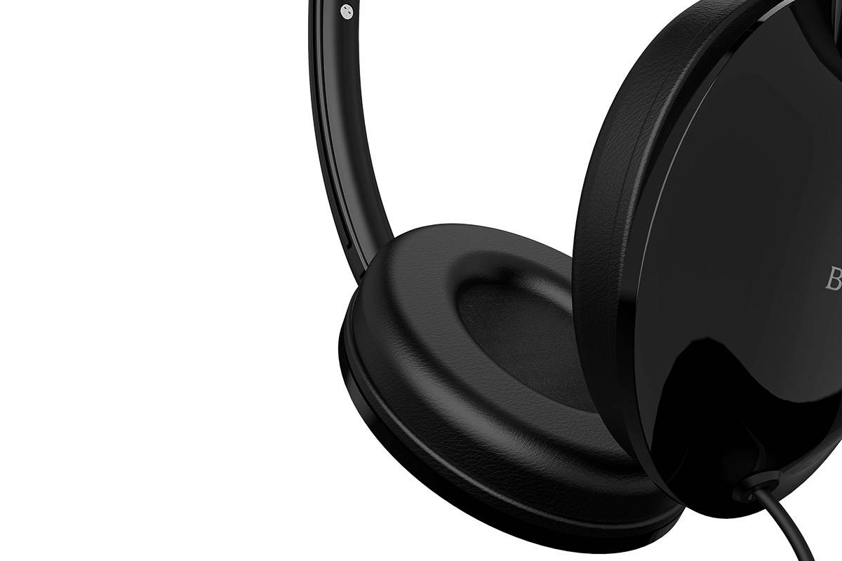 Внешние наушники/гарнитура  BO1 BOROFONE EnjoyBass In-line Control Wired Headphone черный