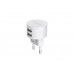 Сетевое зарядное устройство 2 USB 2400mAh + кабель iPhone 5/6/7 BOROFONE BA23A Brilliant dual port charger set