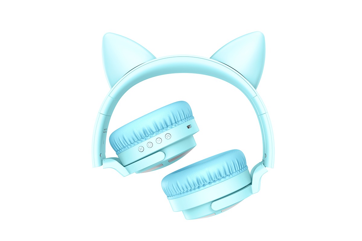 Беспроводные внешние наушники BO15 BOROFONE Cat ear BT headphonest синий