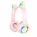 Беспроводные внешние наушники BO15 BOROFONE Cat ear BT headphonest розовый