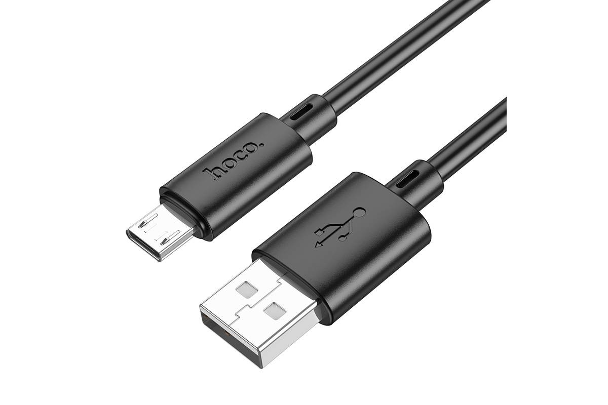 Кабель USB - MicroUSB HOCO X88 (черный) 1м