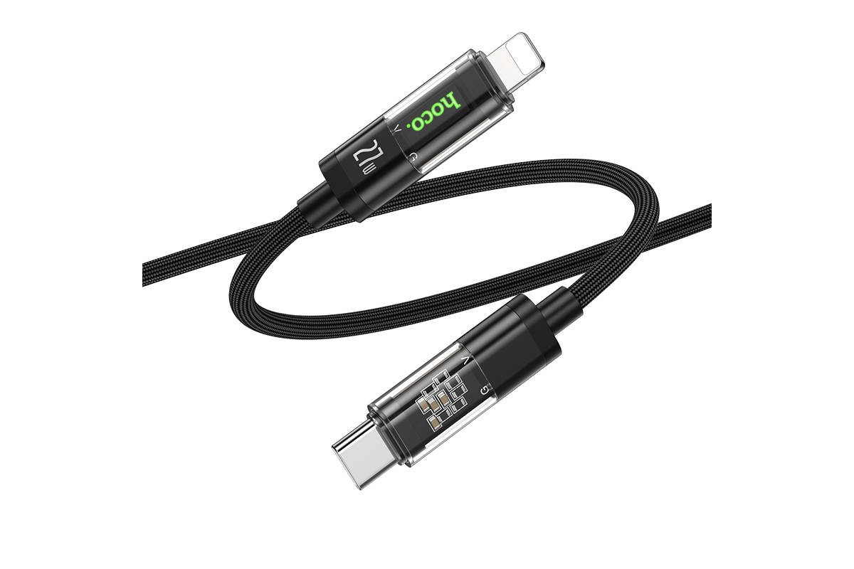 Кабель USB Type-C - Lightning HOCO U116, 3A PD20W (черный) 1,2м