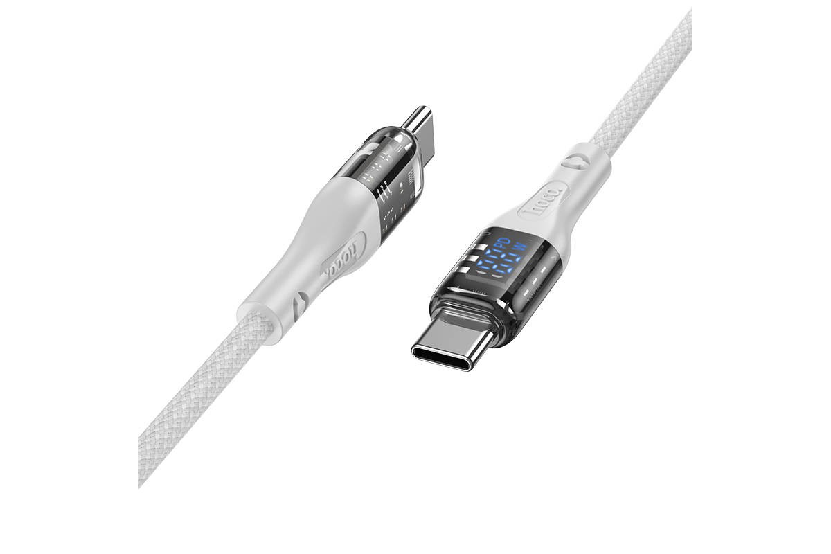 Кабель USB Type-C - USB Type-C HOCO U115 100W (серый) 1м