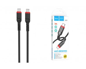 Кабель USB Type-C - USB Type-C HOCO X59 PD60W (черный) 1м
