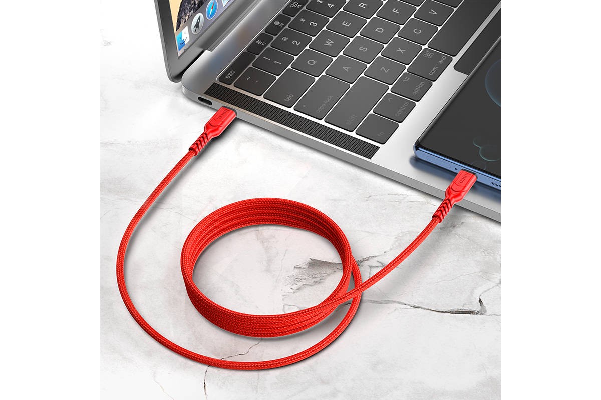 Кабель USB Type-C - USB Type-C HOCO X59 PD60W (красный) 1м