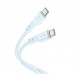 Кабель USB Type-C - USB Type-C HOCO X97 PD60W (светло-голубой) 1м (силиконовый)