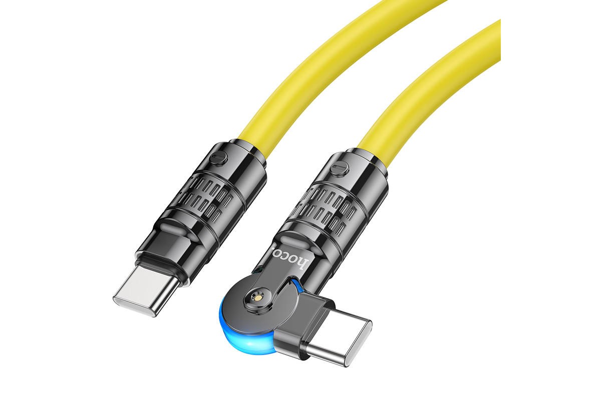 Кабель USB Type-C - USB Type-C HOCO U118 60W (желтый) 1м