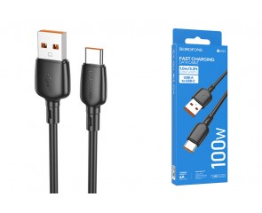 Кабель USB - USB Type-C BOROFONE BX93 100W (черный) 1м Кабель USB - USB Type-C BOROFONE BX93 100W (черный) 1м