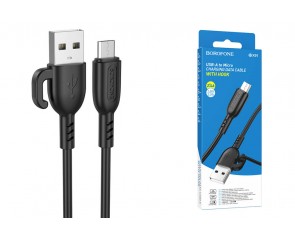 Кабель USB - MicroUSB BOROFONE BX91 2,4A (черный) 1м