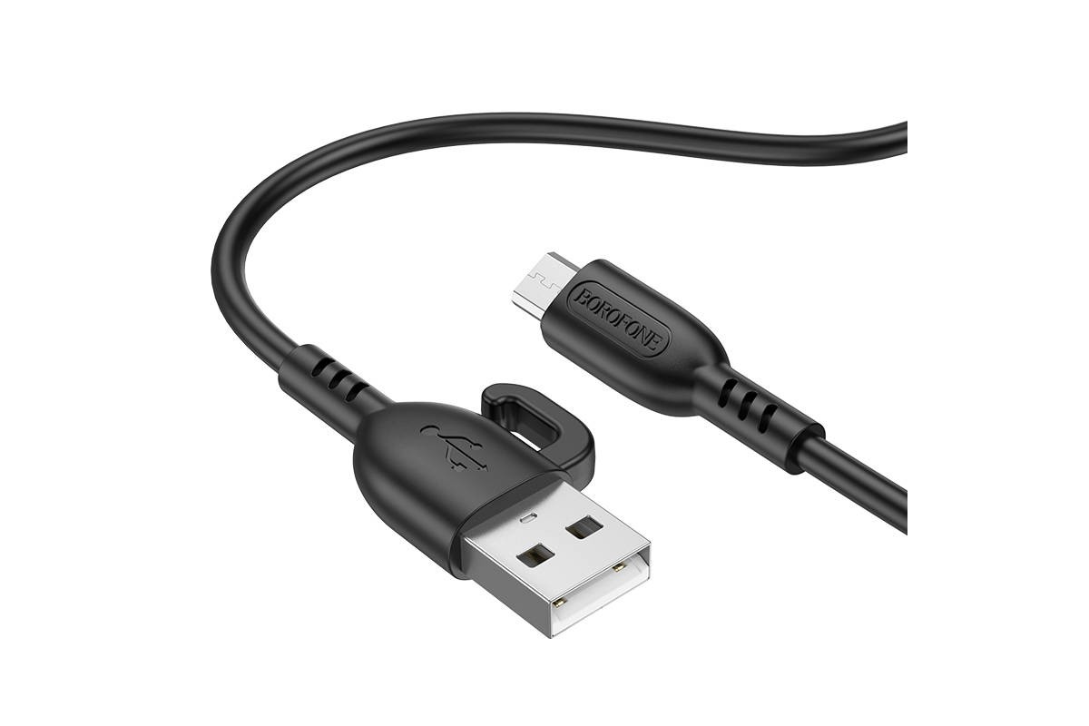 Кабель USB - MicroUSB BOROFONE BX91 2,4A (черный) 1м