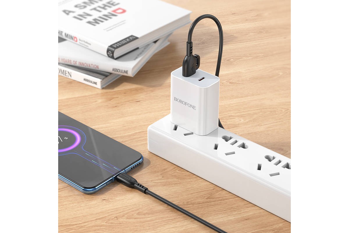 Кабель USB - MicroUSB BOROFONE BX91 2,4A (черный) 1м