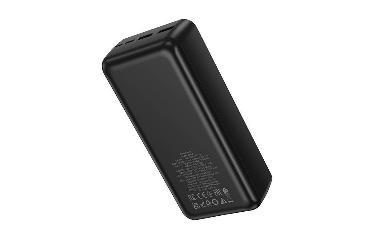 Универсальный дополнительный аккумулятор Power Bank BOROFONE BJ80B Clever 22.5W+PD20W (30000mAh) (черный)