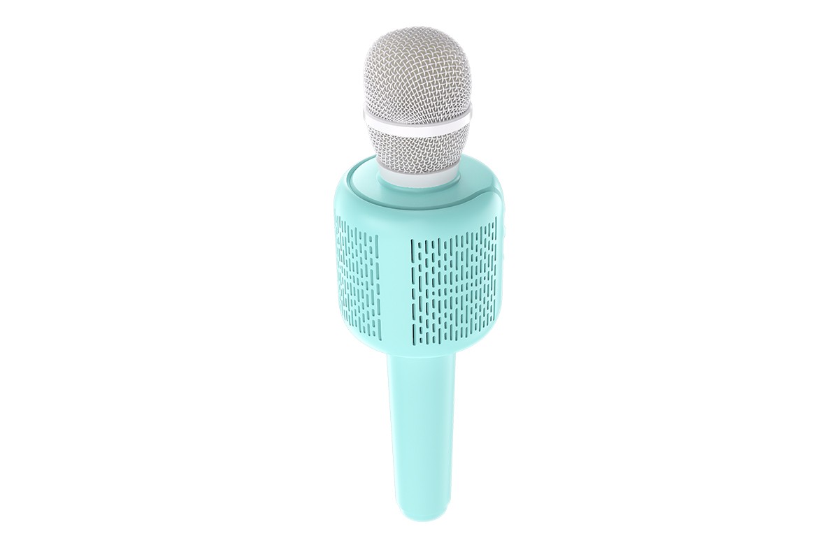 Портативная беспроводная акустика караоке BOROFONE BF1 Rhyme karaoke microphone цвет голубой