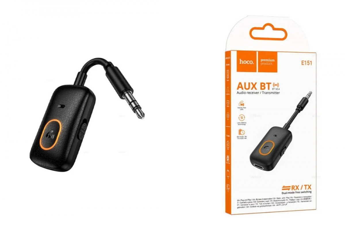 Bluetooth адаптер для автомагнитолы HOCO E151 AUX Graceful (черный)
