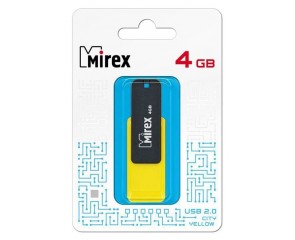 Флешка USB 2.0 Mirex CITY YELLOW 4GB (ecopack) Флешка USB 2.0 Mirex CITY YELLOW 4GB (ecopack)