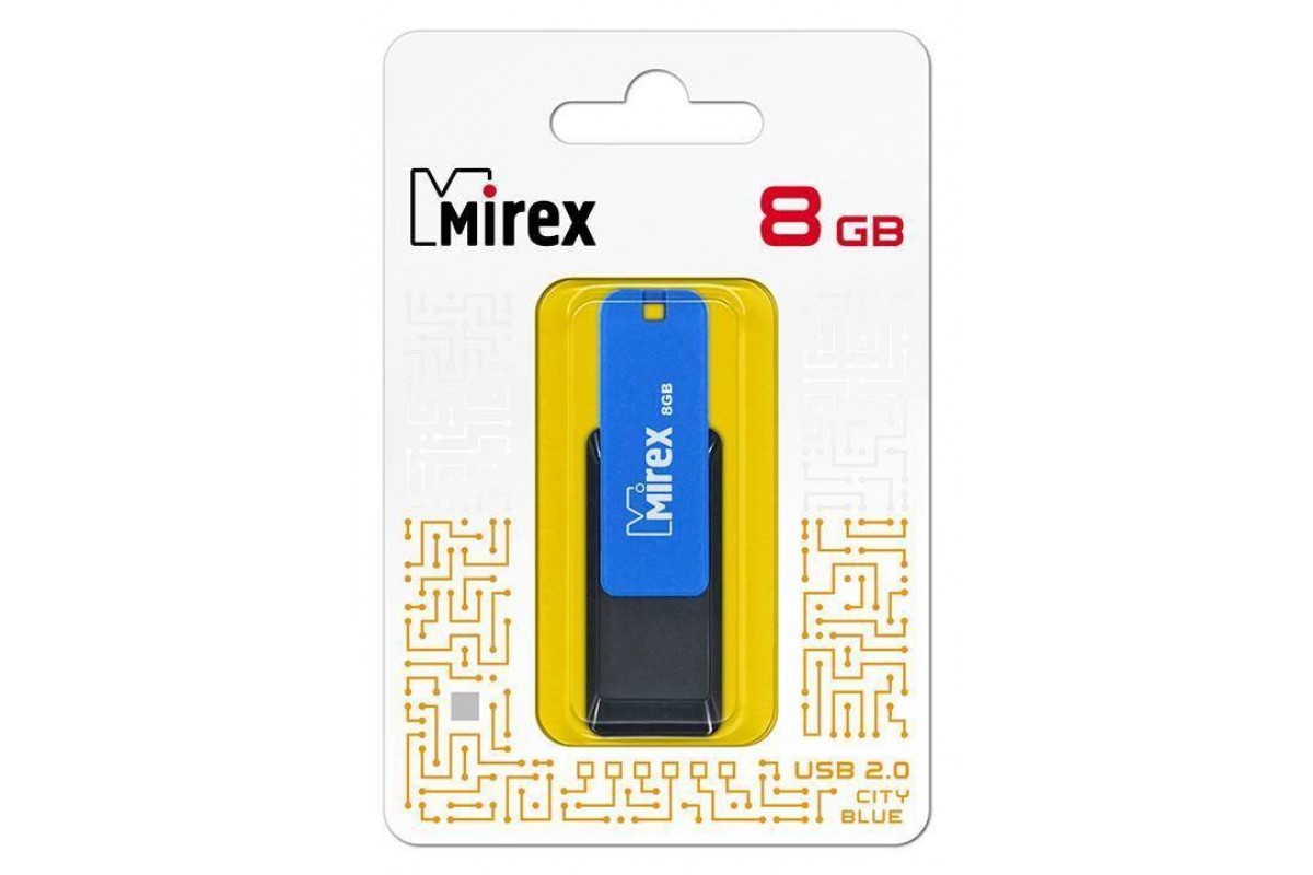 Флешка USB 2.0 Mirex CITY BLUE 8GB (ecopack)