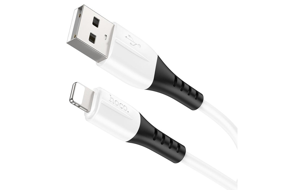 Кабель USB - Lightning HOCO X82, 2,4A белый силиконовый 1м