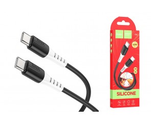 Кабель USB Type-C - USB Type-C HOCO X82 PD60W (черный) 1м (силиконовый)