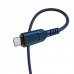Кабель USB - MicroUSB HOCO X59 2,4A (синий) 1м (в оплетке)