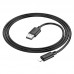 Кабель USB - Lightning HOCO X88 2,4A (черный) 1м