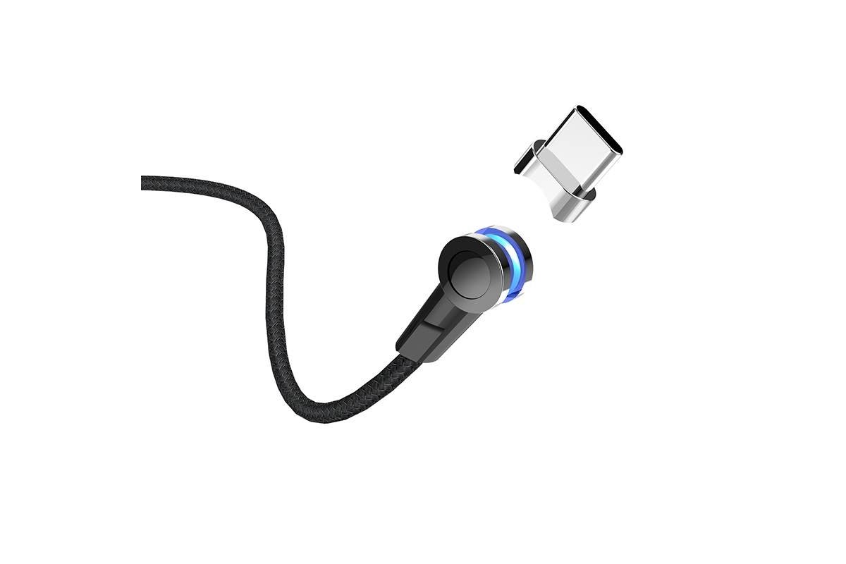 Кабель USB HOCO S8 Magnetic charging data cable for Type-C (черный) 1 метр