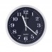 Настенные часы Perfeo "PF-WC-003"(С1), круглые д. 30 см, белый корпус / чёрный циферблат