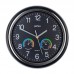 Настенные часы Perfeo "PF-WC-012", круглые д. 30 см, чёрный корпус / чёрный циферблат
