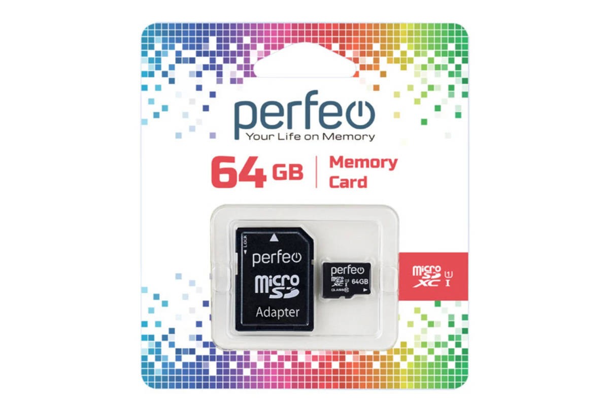 Карта памяти microSDXC Perfeo 64GB High-Capacity (Class 10) UHS-1