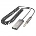 Bluetooth адаптер для автомагнитолы HOCO E78 Benefit spring cable (AUX-USB)