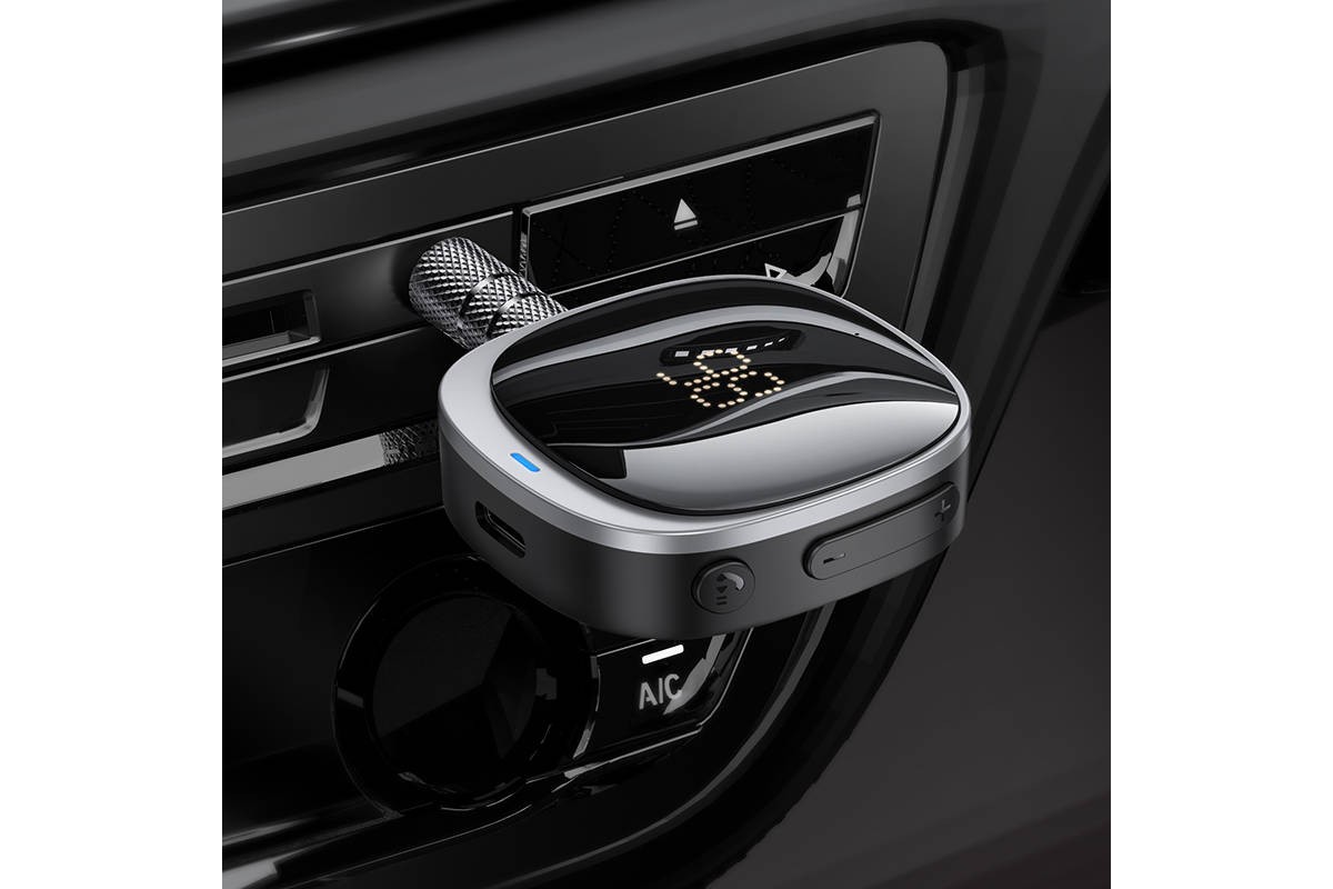Bluetooth адаптер для автомагнитолы HOCO E80 Travel Car AUX 3.5 mm вход