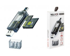 Картридер WALKER WCD-72 (SD/micro SD), Type-C-USB