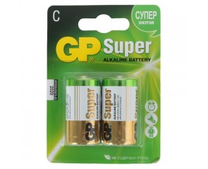 Батарейка алкалиновая GP LR14/2BL Super  (цена за блистер 2 шт)