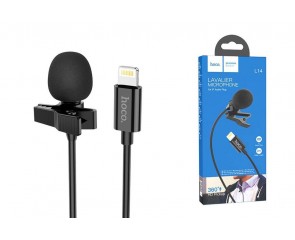 Микрофон проводной петличка HOCO L14 (Lighnting, 2м)