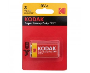 Батарейка солевая KODAK 6F22/1BL Super Heavy Duty