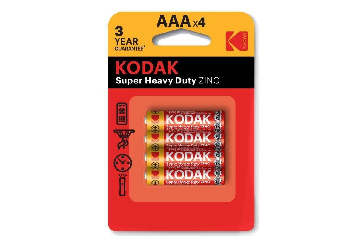 Батарейка солевая Kodak R03/286 AAA BL4 (цена за блистер 4 шт)