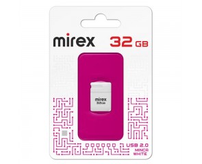 Флешка USB 2.0 Mirex MINCA WHITE 32GB (ecopack)