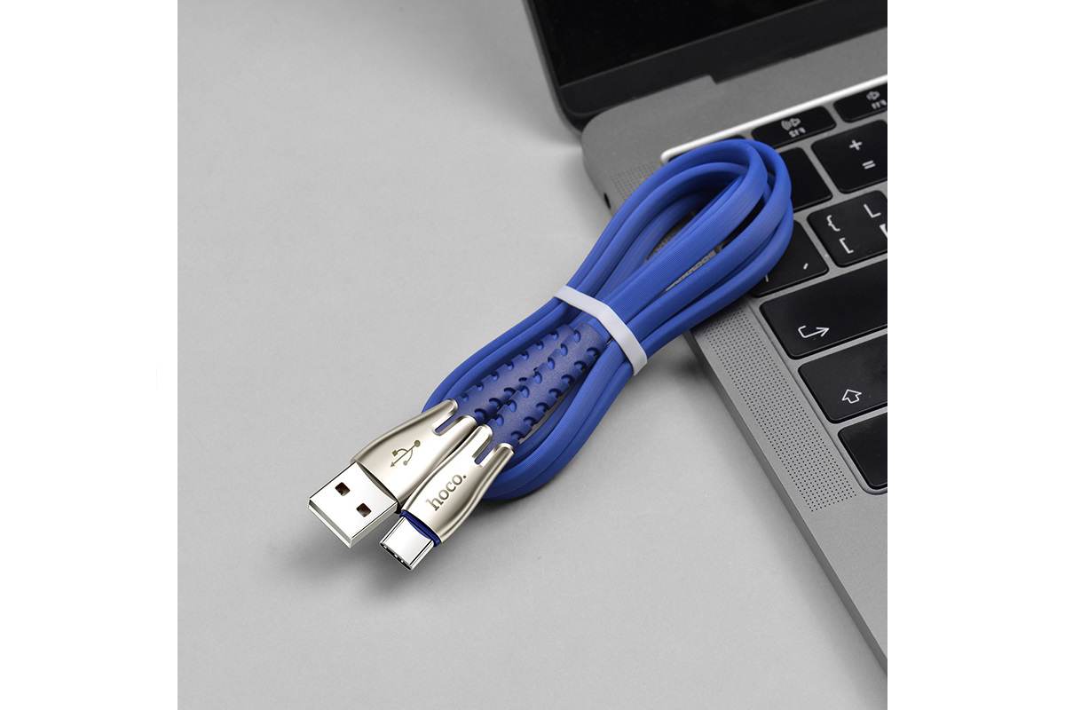 Кабель USB HOCO U58 Core charging data cable for Type-C (синий) 1 метр