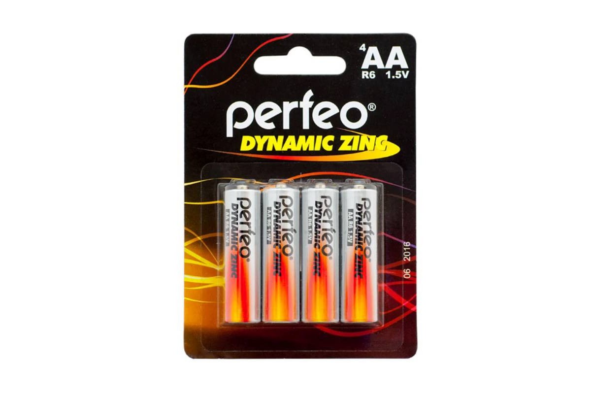Батарея солевая Perfeo R6 AA/4BL Dynamic Zinc блистер цена за 4 шт