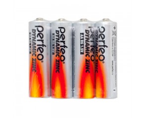 Батарейка солевая Perfeo R6 AA/4SH Dynamic Zinc спайка цена за 4 шт